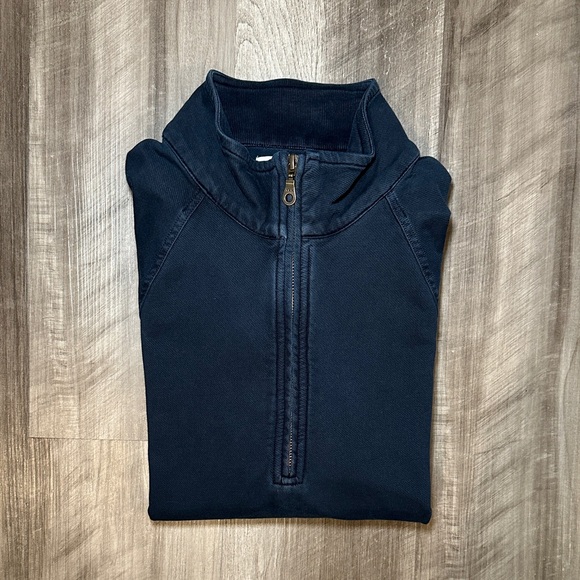 The Normal Brand Vintage Washed Half Zip Mock Pullover - Large - Picture 1 of 8